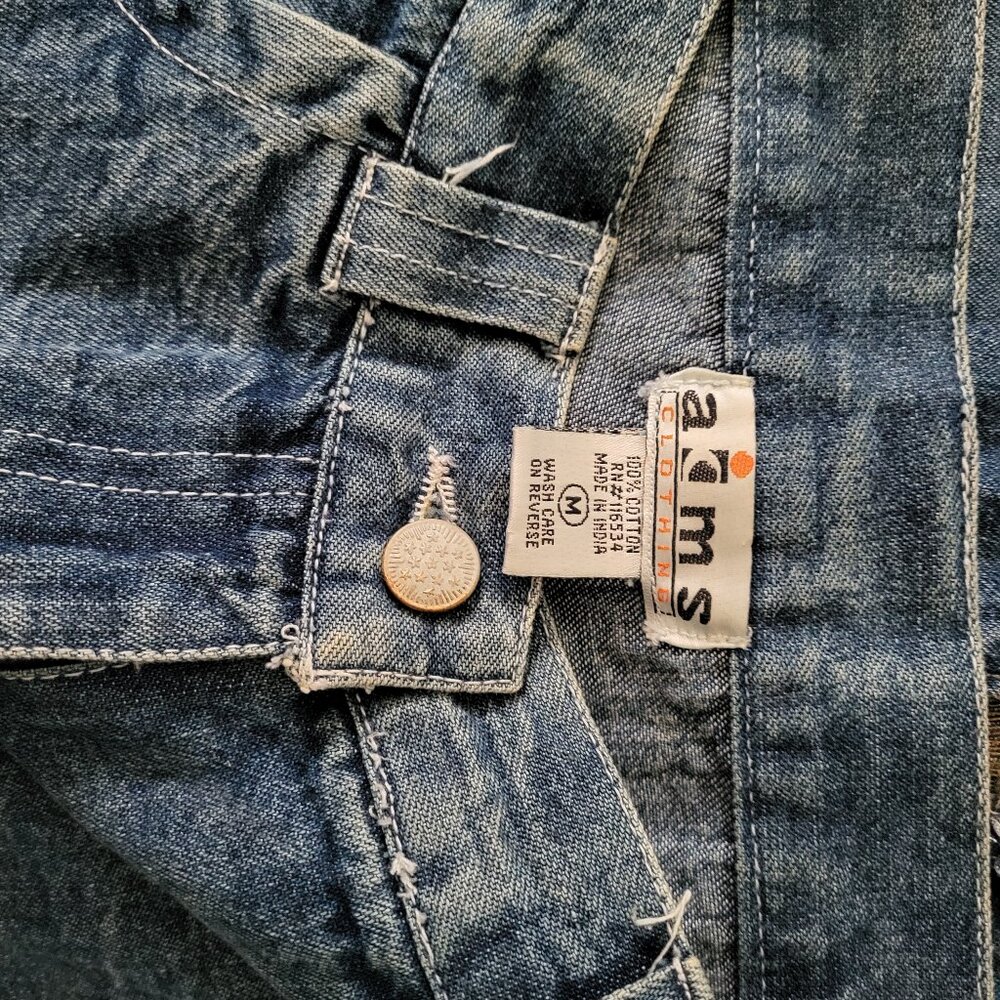 Blue Jean White Cotton Skirt